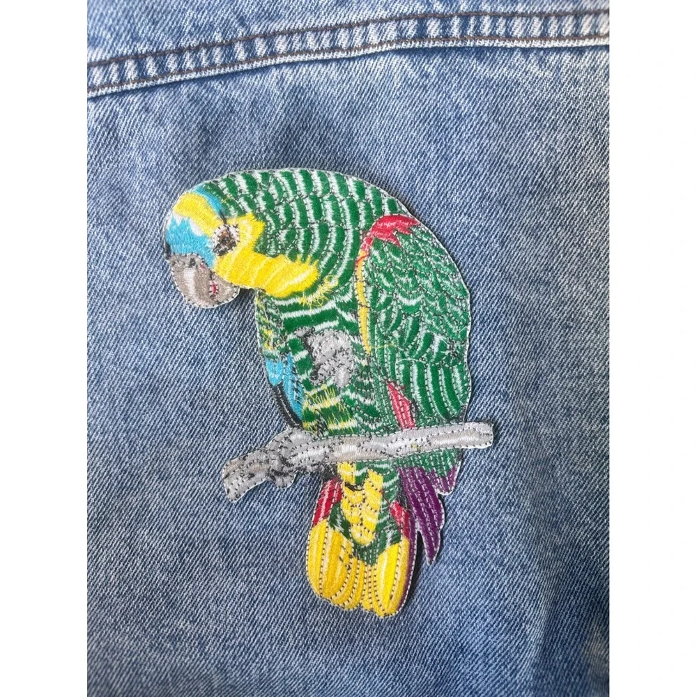 Large Parrot Applique Embroidered Patch Tropical Bird‎ Iron On Sew On DIY Craft